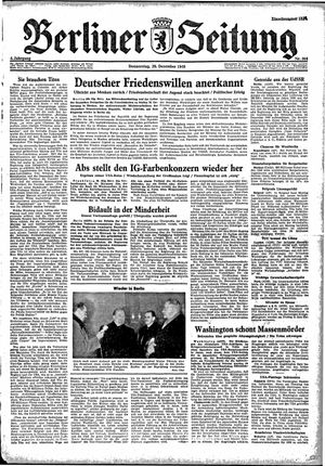 Berliner Zeitung Online-Archiv vom 29.12.1949