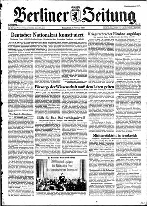 Berliner Zeitung Online-Archiv vom 04.02.1950