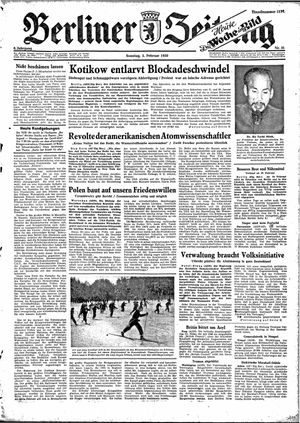 Berliner Zeitung Online-Archiv vom 05.02.1950