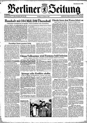 Berliner Zeitung Online-Archiv vom 10.02.1950