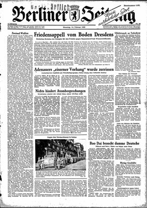 Berliner Zeitung Online-Archiv vom 14.02.1950