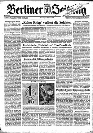Berliner Zeitung Online-Archiv vom 21.02.1950