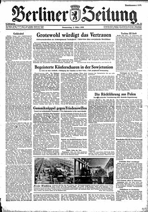 Berliner Zeitung Online-Archiv vom 02.03.1950