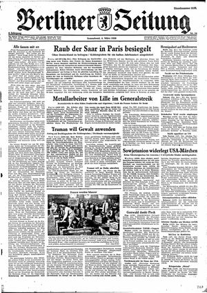 Berliner Zeitung Online-Archiv vom 04.03.1950