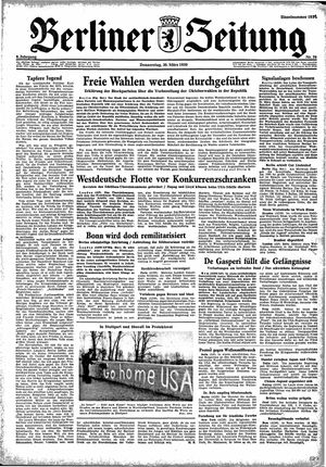 Berliner Zeitung Online-Archiv vom 30.03.1950