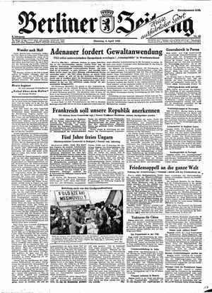 Berliner Zeitung Online-Archiv vom 04.04.1950