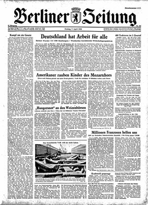 Berliner Zeitung Online-Archiv vom 07.04.1950