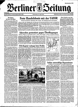 Berliner Zeitung Online-Archiv vom 13.04.1950