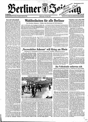 Berliner Zeitung Online-Archiv vom 10.05.1950