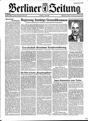 Berliner Zeitung Online-Archiv vom 09.06.1950