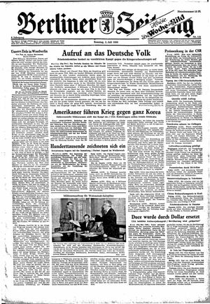 Berliner Zeitung Online-Archiv vom 02.07.1950