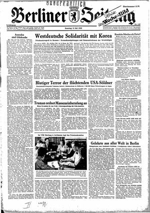 Berliner Zeitung Online-Archiv vom 09.07.1950