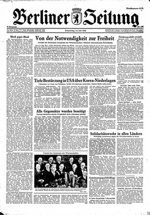 Berliner Zeitung Online-Archiv vom 13.07.1950