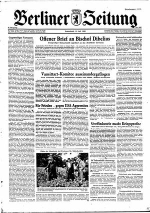 Berliner Zeitung Online-Archiv vom 15.07.1950