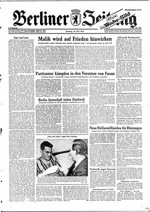 Berliner Zeitung Online-Archiv vom 30.07.1950