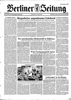 Berliner Zeitung Online-Archiv vom 12.08.1950