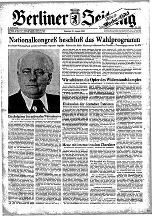 Berliner Zeitung Online-Archiv vom 27.08.1950