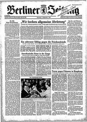 Berliner Zeitung Online-Archiv vom 05.09.1950