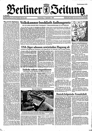 Berliner Zeitung Online-Archiv vom 07.09.1950