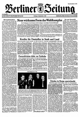 Berliner Zeitung Online-Archiv vom 08.09.1950