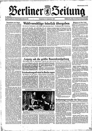 Berliner Zeitung Online-Archiv vom 16.09.1950