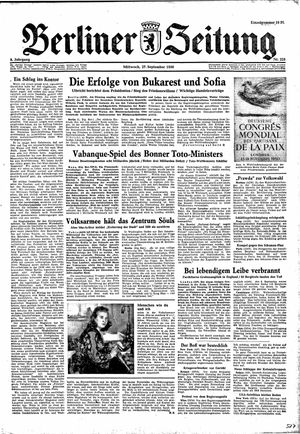 Berliner Zeitung Online-Archiv vom 27.09.1950