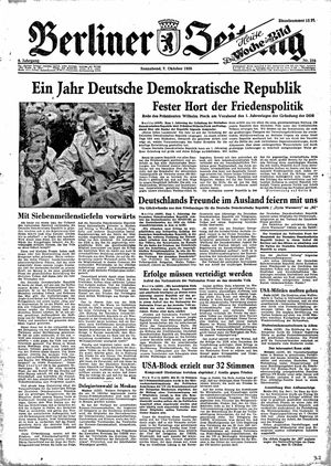 Berliner Zeitung Online-Archiv vom 07.10.1950