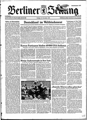 Berliner Zeitung Online-Archiv vom 24.11.1950