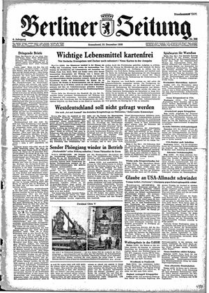 Berliner Zeitung Online-Archiv vom 23.12.1950