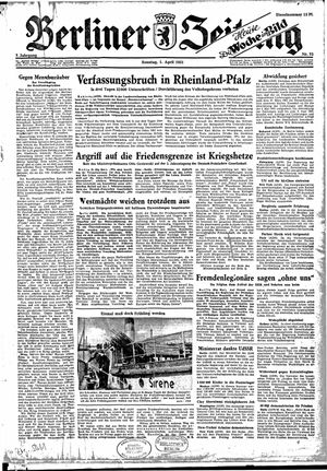 Berliner Zeitung Online-Archiv vom 01.04.1951
