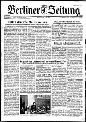 Berliner Zeitung Online-Archiv vom 05.04.1951