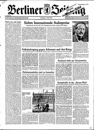 Berliner Zeitung Online-Archiv vom 08.04.1951