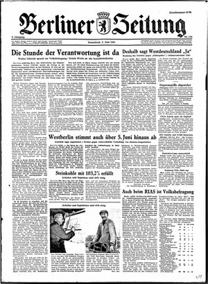 Berliner Zeitung Online-Archiv on Jun 2, 1951