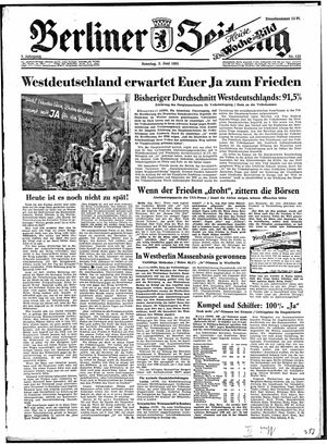 Berliner Zeitung Online-Archiv vom 03.06.1951