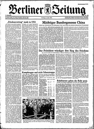 Berliner Zeitung Online-Archiv vom 08.06.1951