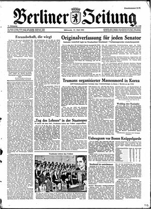 Berliner Zeitung Online-Archiv vom 13.06.1951
