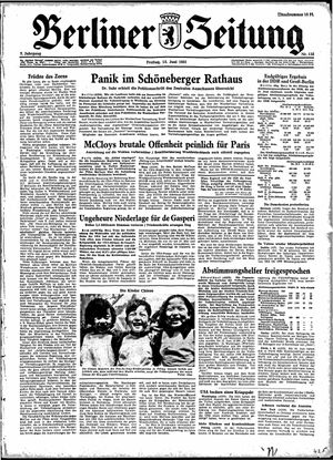 Berliner Zeitung Online-Archiv vom 15.06.1951