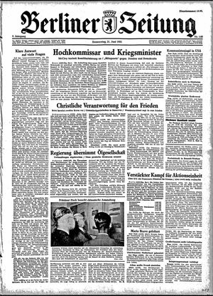 Berliner Zeitung Online-Archiv vom 21.06.1951
