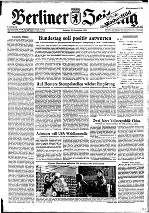Berliner Zeitung Online-Archiv on Sep 30, 1951