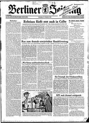 Berliner Zeitung Online-Archiv vom 16.10.1951