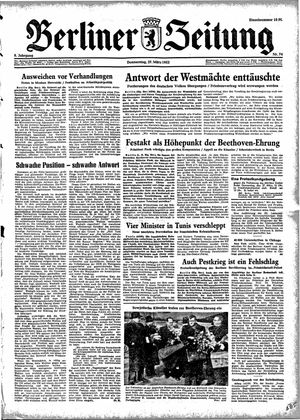 Berliner Zeitung Online-Archiv vom 27.03.1952