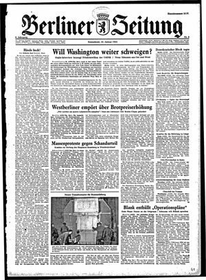 Berliner Zeitung Online-Archiv vom 10.01.1953