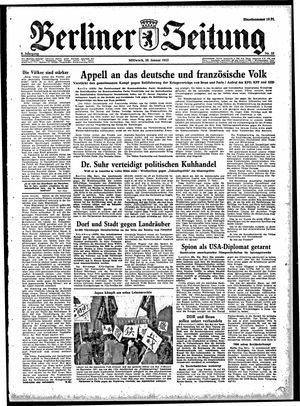 Berliner Zeitung Online-Archiv vom 28.01.1953