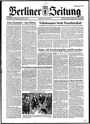 Berliner Zeitung Online-Archiv vom 05.02.1953