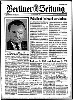 Berliner Zeitung Online-Archiv vom 15.03.1953
