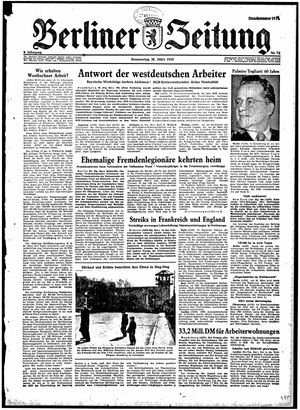 Berliner Zeitung Online-Archiv vom 26.03.1953