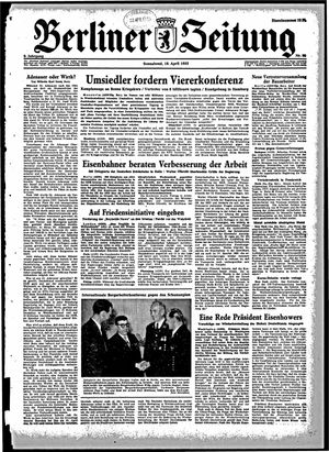 Berliner Zeitung Online-Archiv vom 18.04.1953