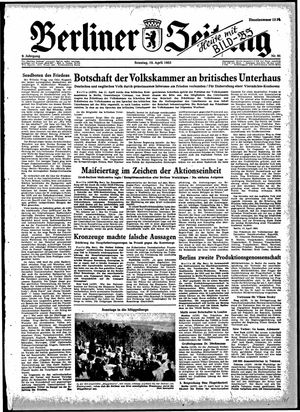 Berliner Zeitung Online-Archiv vom 19.04.1953