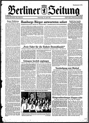 Berliner Zeitung Online-Archiv vom 23.04.1953