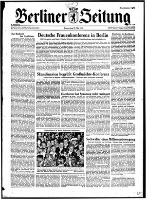 Berliner Zeitung Online-Archiv vom 21.05.1953